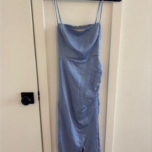 Elegant Light Blue Slip Dress